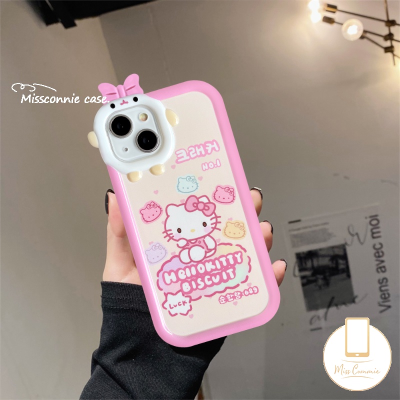 Case Untuk Samsung A14 A04 A13 A12 A04s A03s A51 A04E A53 A23 A31 A03 A50s A50 A32 A52 A30s A52s A22 M32 A73 A33 A11 A02s A21s A71 M22 Kartun Hello Kitty Busur Monster Lensa Soft Case