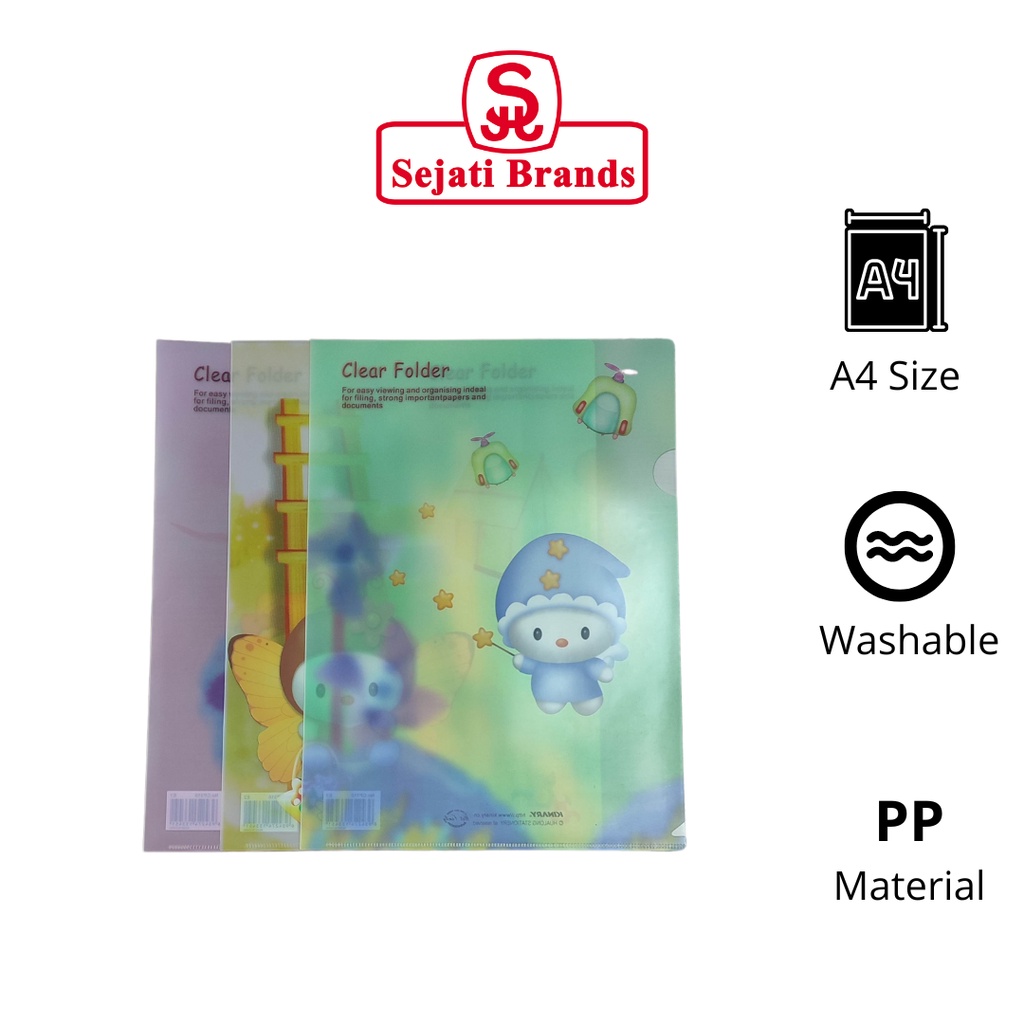 KINARY Map L bening/Clear Sleeve Holder/Map Slip A4 (CP-310) Isi 10 Pc