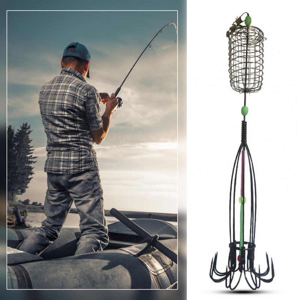 Lanfy Delapan Cakar Kait Aksesoris Fishing Tackle Anti Gantung Alat Pancing Kail Umpan Lempar Delapan Cakar Gantung Fish Hook Cage