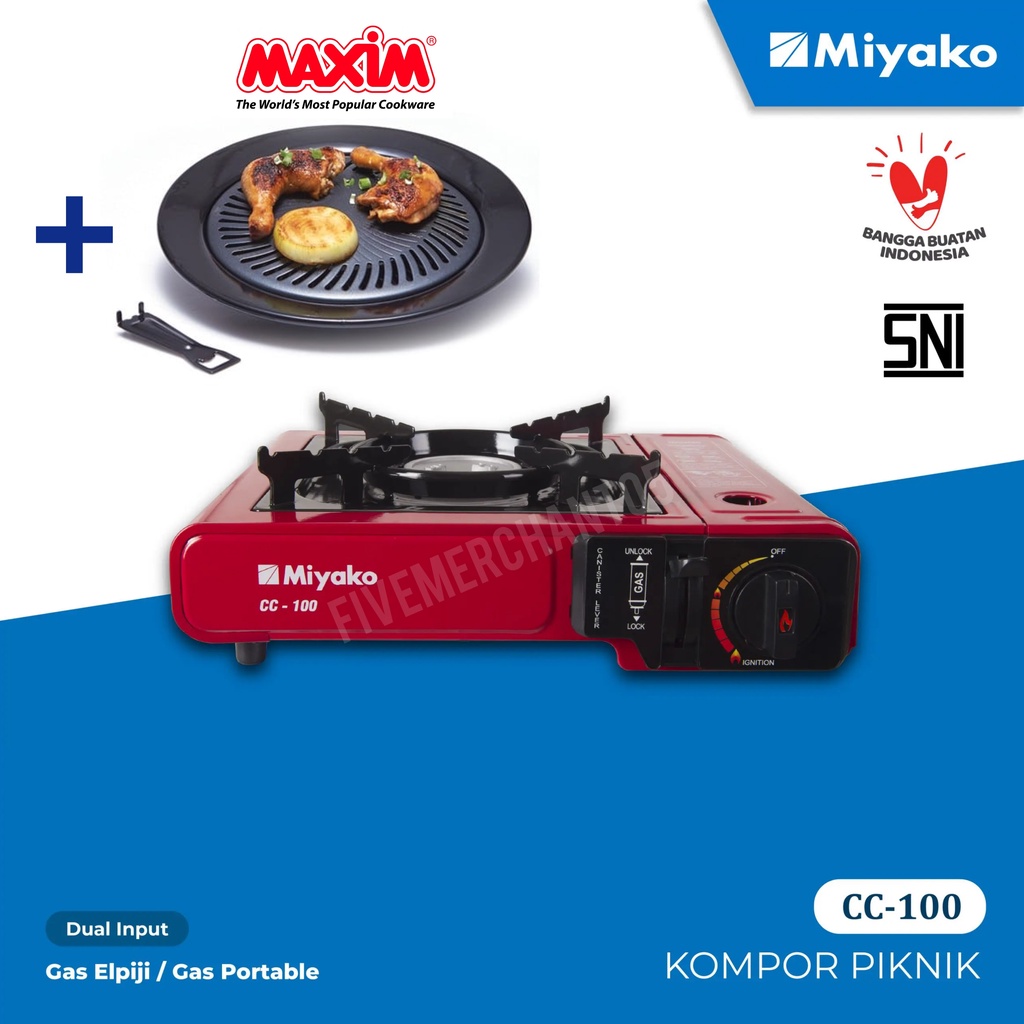 Kompor Portable Miyako CC 100 2 in 1 Kompor Camping Miyako 100 Kompor Piknik Miyako CC100