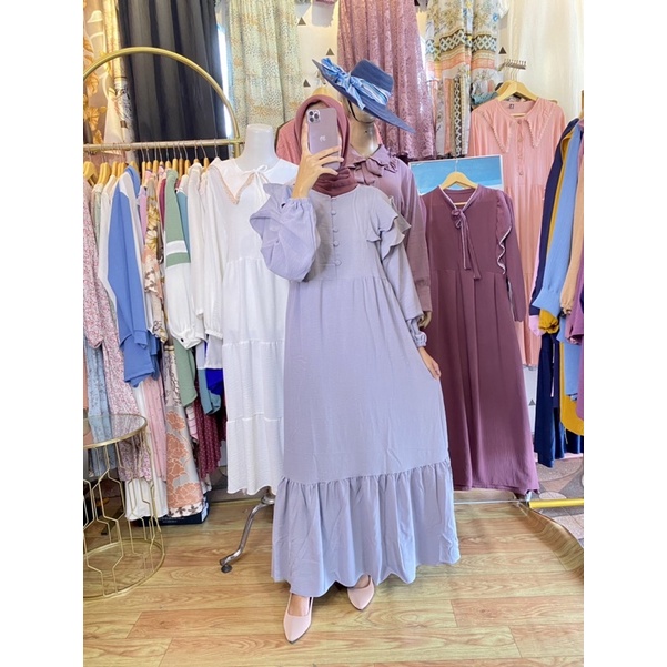 DRESS ZAHWA /BAJU GAMIS WANITA / GAMIS WANITA / GAMIS KEKINIAN / DRESS muslimah / HOME DRESS / DRESS Crinkel/ Gamis Wanita premium/Gamis wanita murah  / Dress Muslim wanita