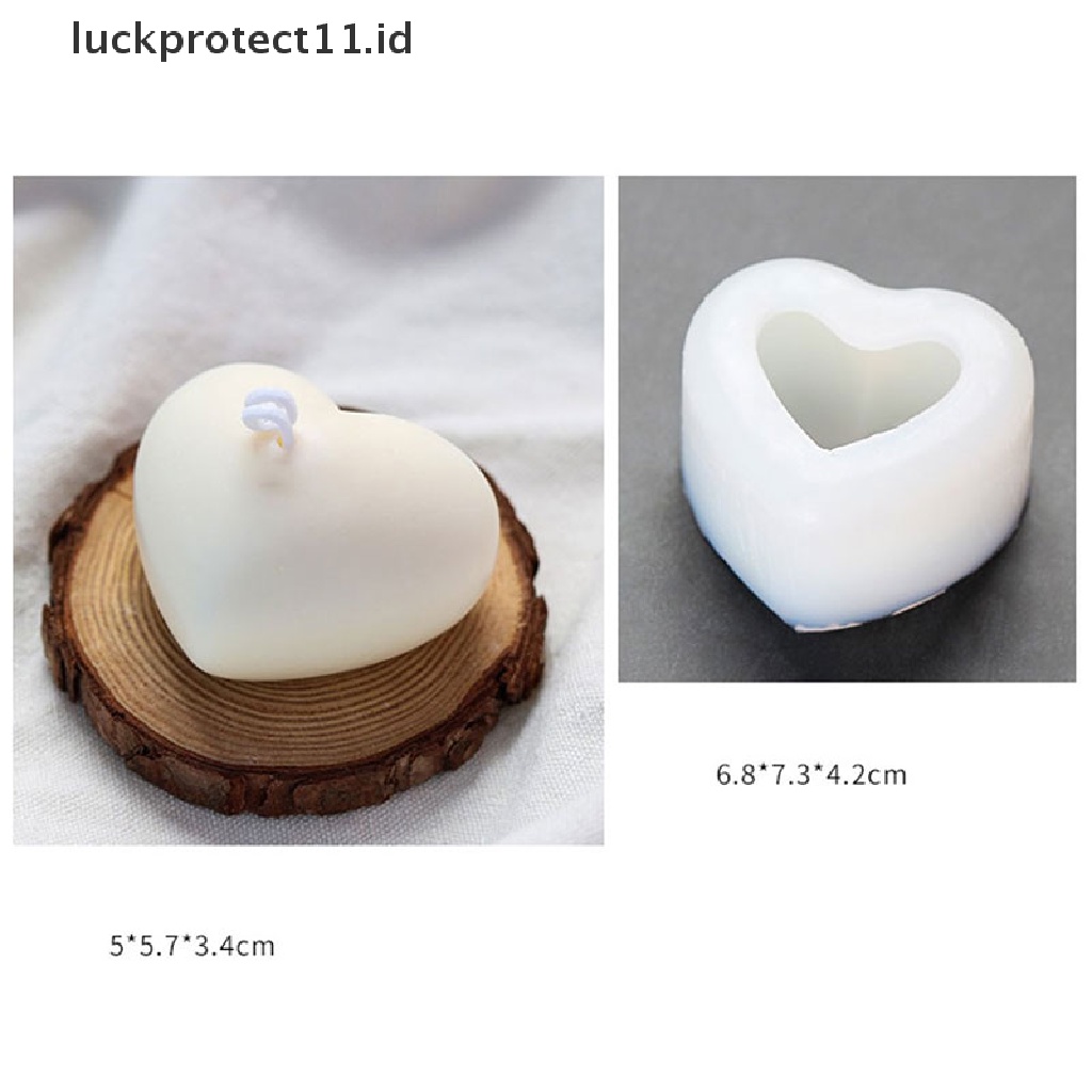 /Fashion Hot// Fashion// Cetakan Silikon 3D Love Heart Aroma Plester Cetakan Dekorasi Kue DIY.