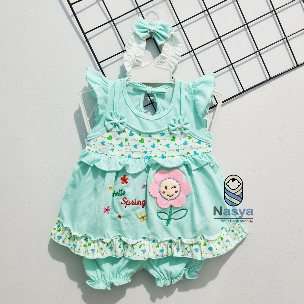 [P-023] Baju Bayi 0-6 m / Setelan Bayi Perempuan Motif Hewan/Buah