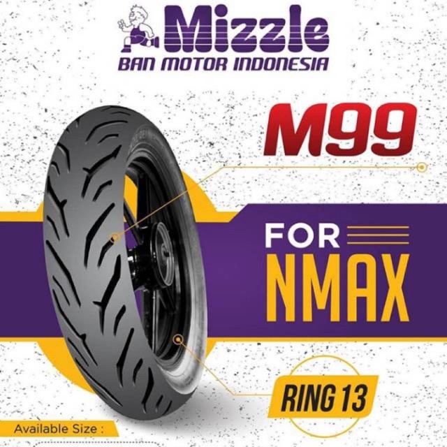 Ban Luar Mizzle 130/70-13 M99 Belakang NMAX Tubeless (Bonus Pentil)