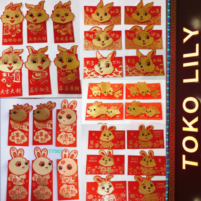 Angpau Imlek Kelinci 2023 Premium / Angpao Sincia Shio Kelinci / Amplop Imlek 2023 Premium