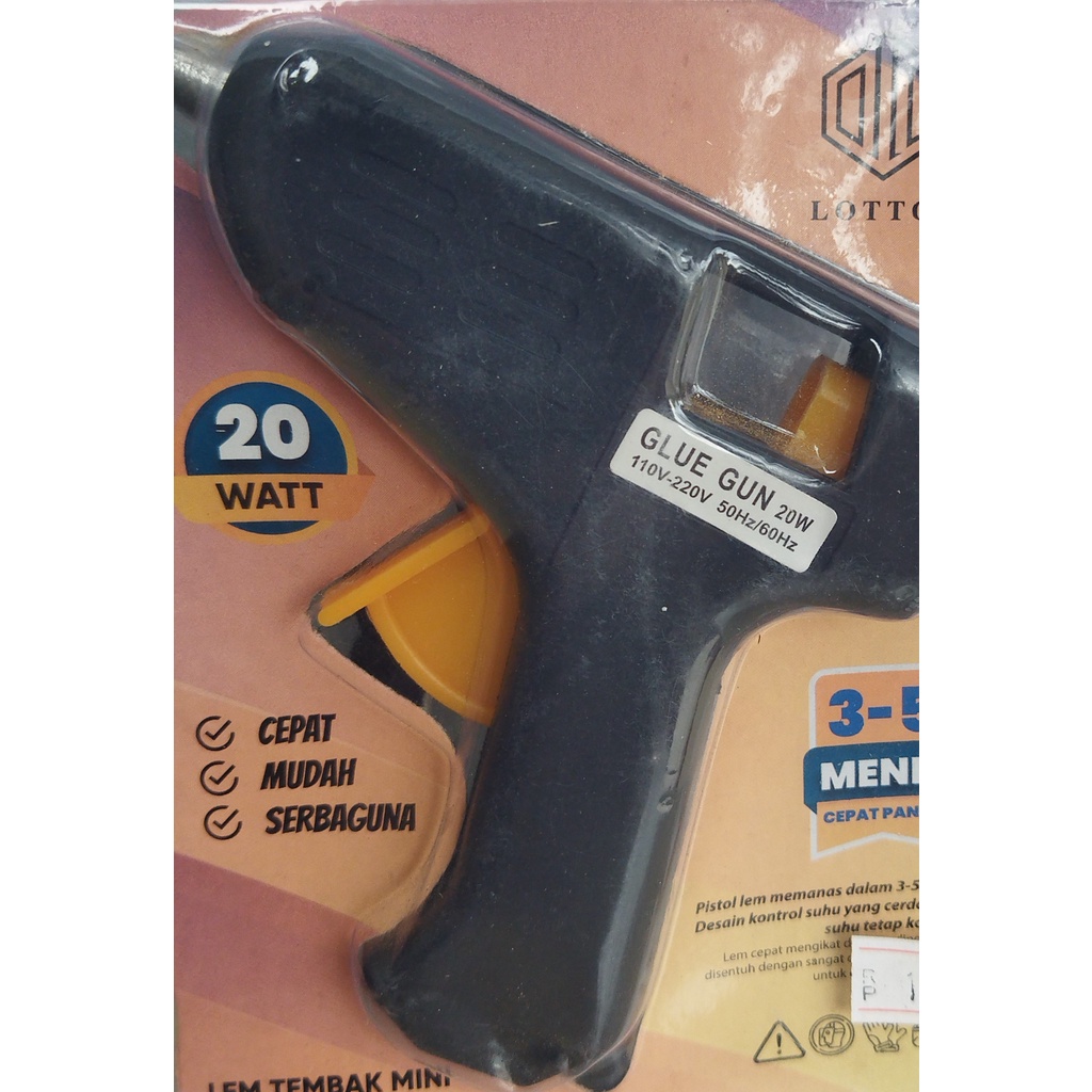 

ALAT LEM TEMBAK GLUE GUN MINI LOTTOL 20 WATT