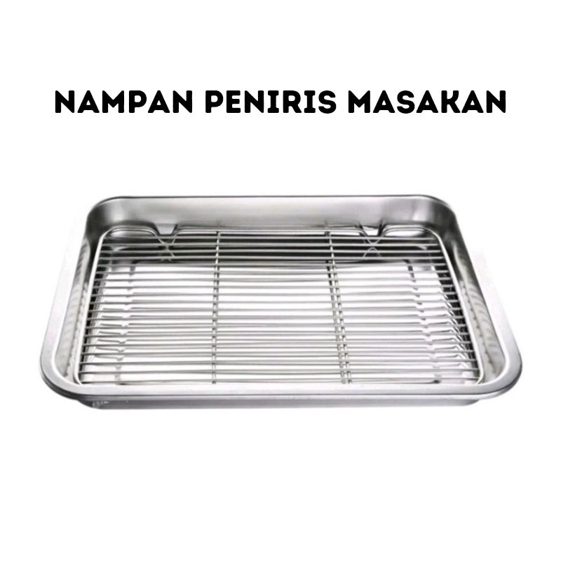 Colling Rack Dan Nampan Peniris Minyak+Kertas Minyak