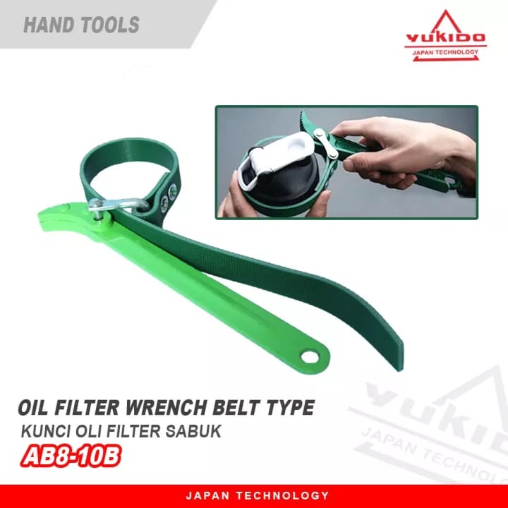 Kunci Filter Oli model Sabuk YUKIDO 8in - Kunci Saringan Oli - Wrench Oil Filter - Pembuka Filter Oli