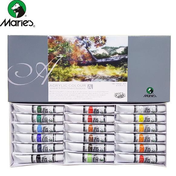 

BISA COD Cat Akrilik Maries Acrylic Colour set 18