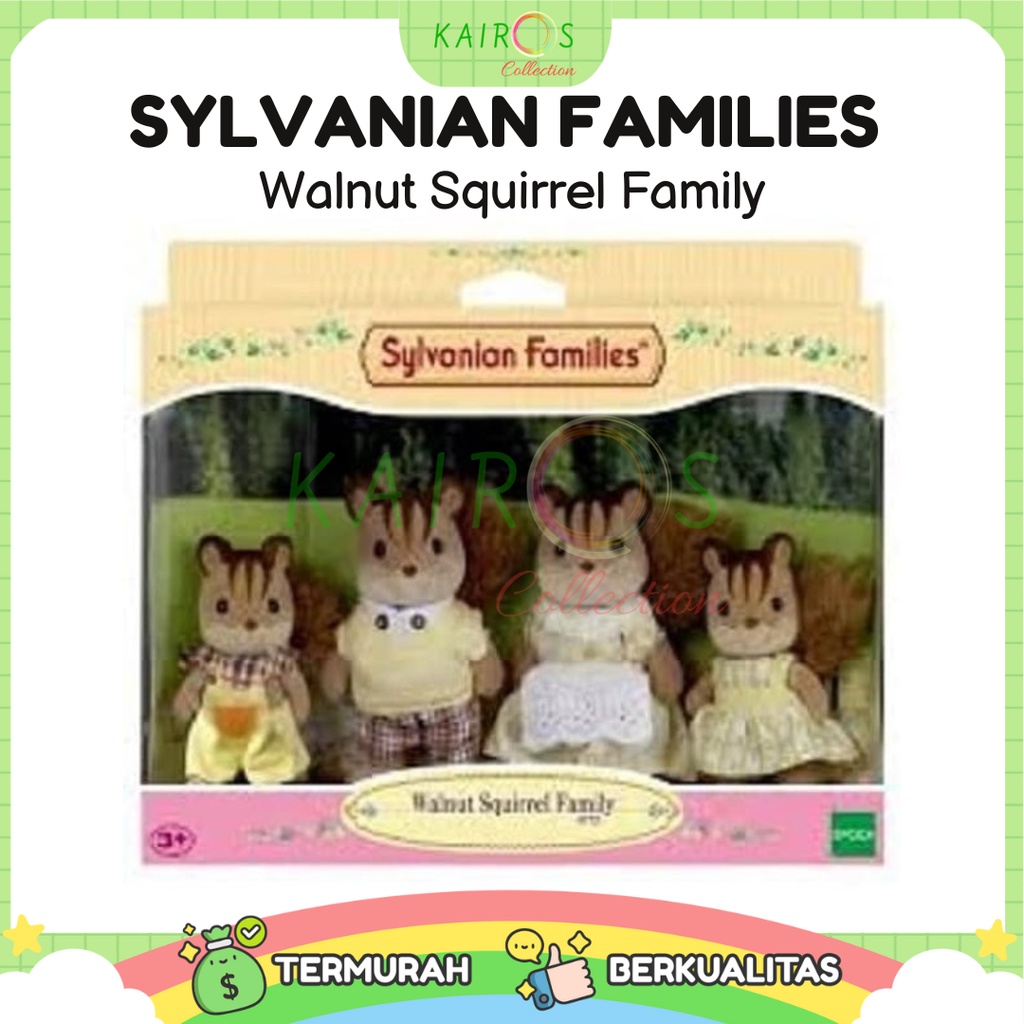 Sylvanian Families Walnut Squirrel Family