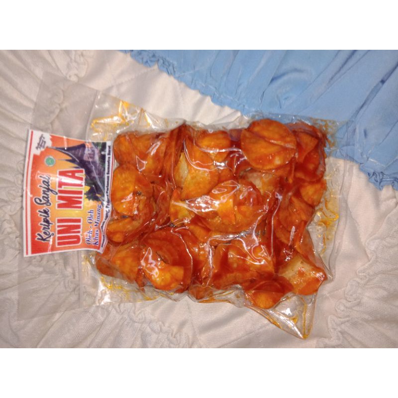 

kripik sanjai singkong bulat pedas manis