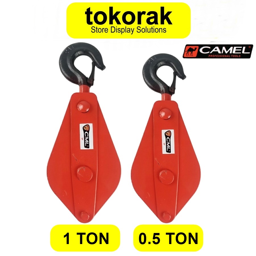 KATROL KAPAL 0.5 - 1 - 2 TON CAMEL KEREKAN TIMBA SUMUR PULLEY BLOCK