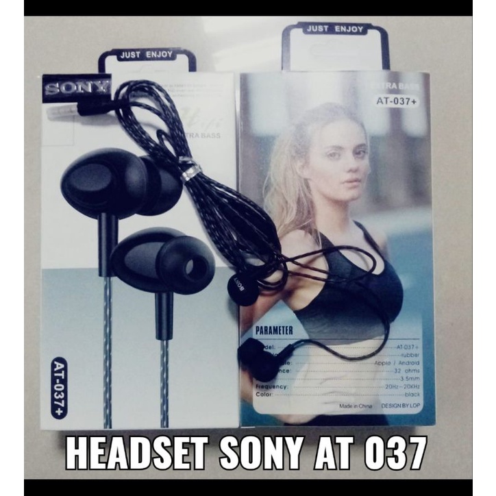 Hf Handfree Handset AT 037 Stereo Earphone