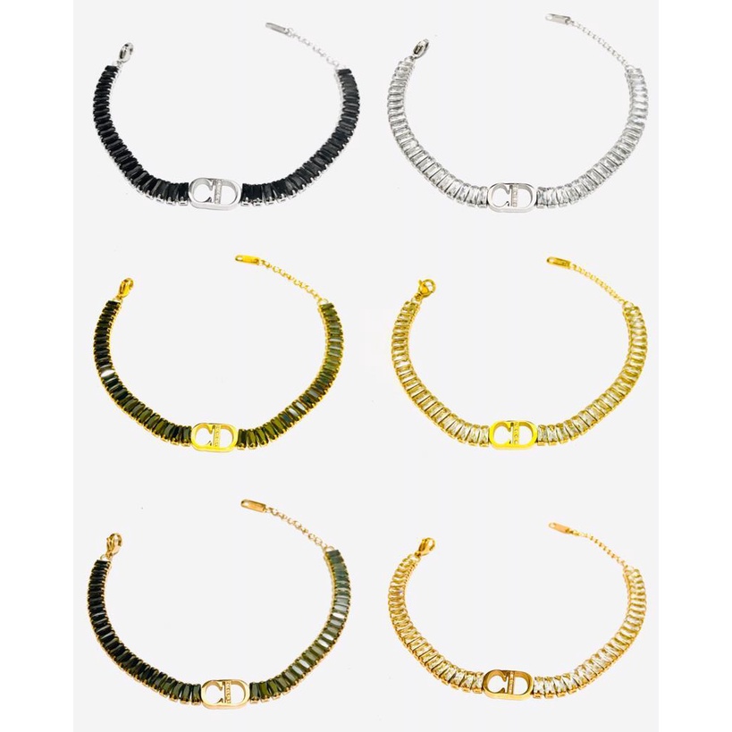 Gelang Rantai Titanium Wanita Lapis Emas Anti Karat GRP-97-34-32-AMK