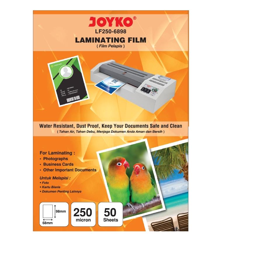 

Terjangkau Laminating Film Plastik Laminating Joyko LF250-6898 KTP 50 Sheets ペ