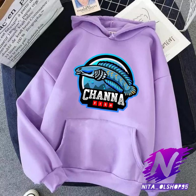 hoodie anak chana fish sweater gambar ikan chana