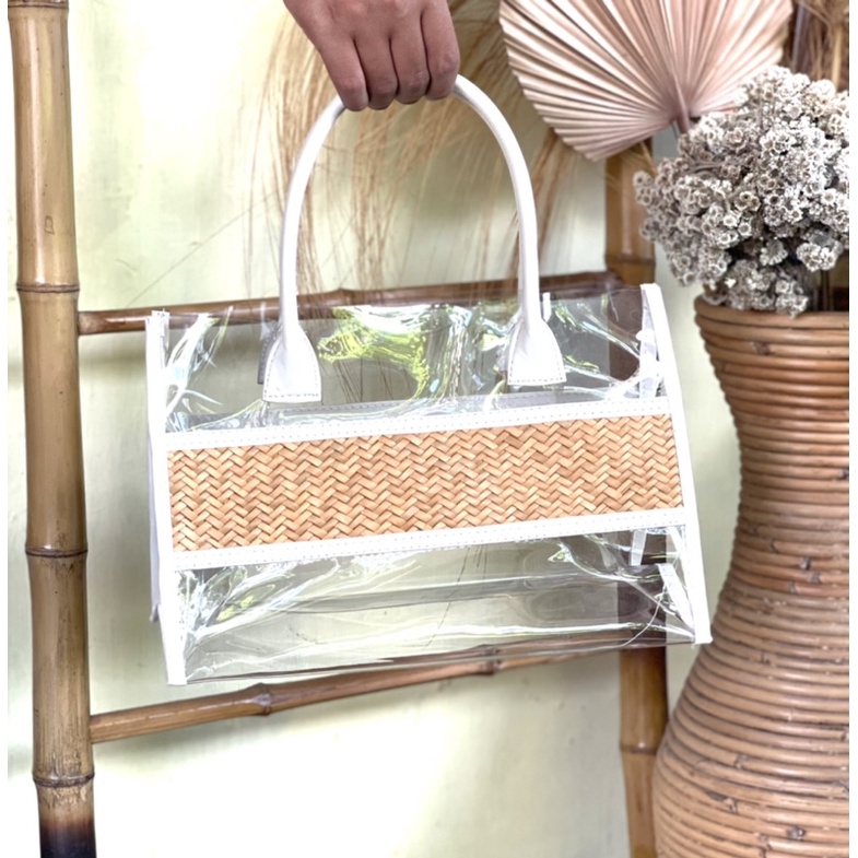 Hand Bag mika list pandan mini