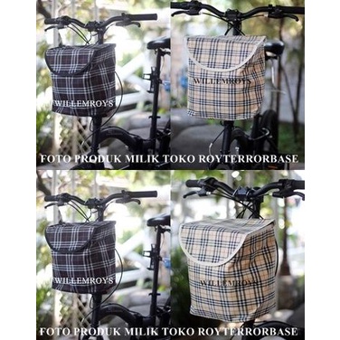 Diskon [COD] Tas keranjang depan sepeda lipat