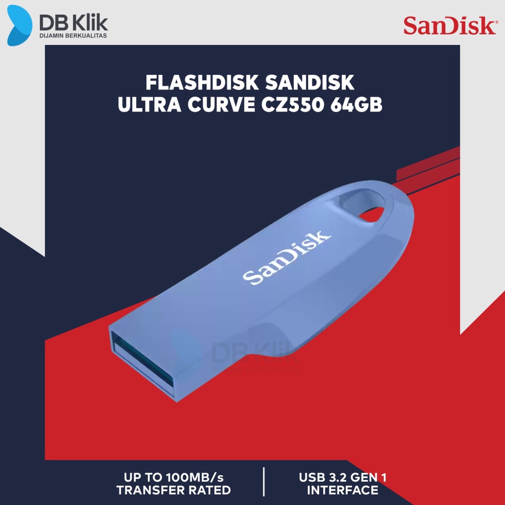 Flashdisk SanDisk Ultra Curve CZ550 64GB USB 3.2 - Sandisk CZ550 64GB