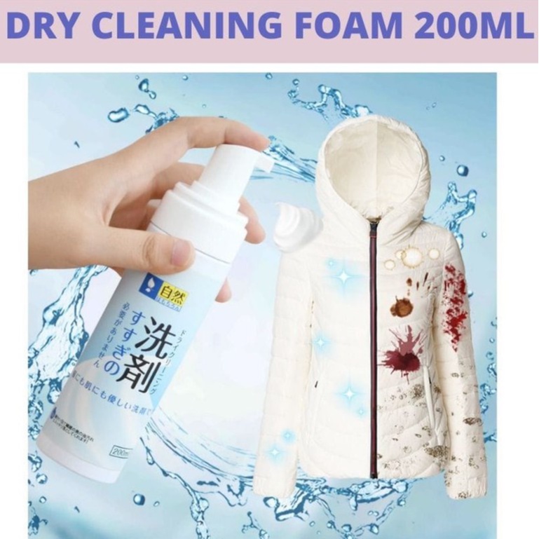 DRY CLEANING FOAM 200ML PEMBERSIH PAKAIAN DARI NODA