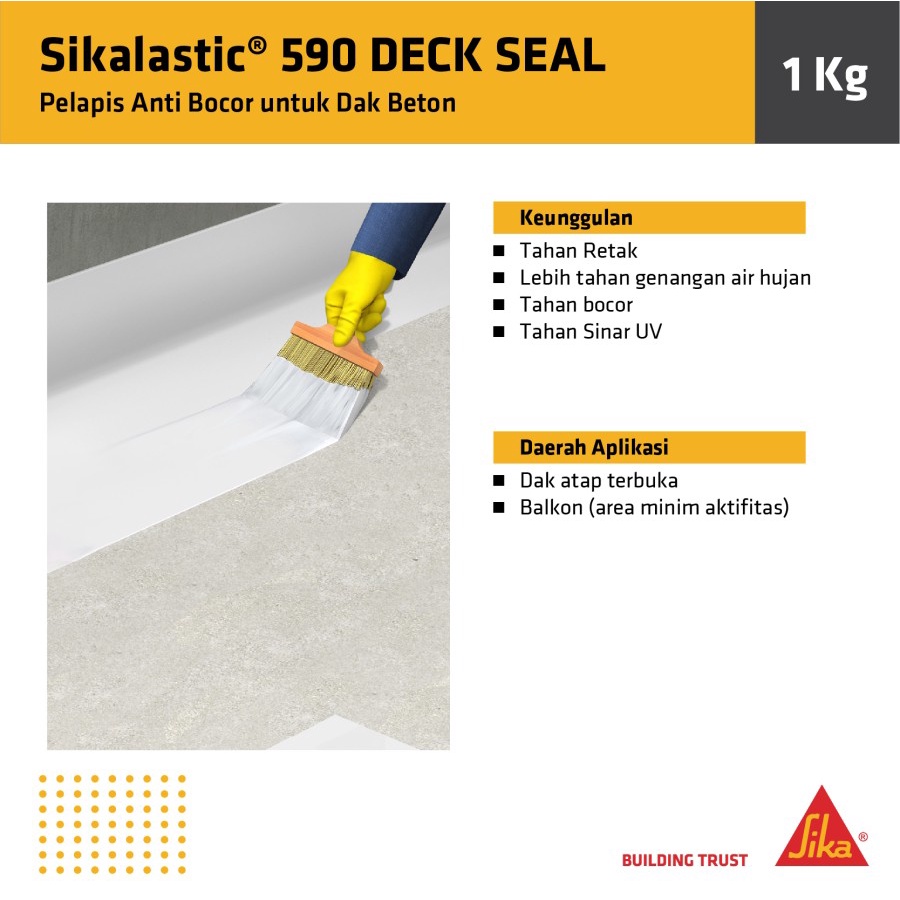 SIKA DECK SEAL SIKALASTIC 590 1 KG/ CAT ANTI BOCOR 1KG DECKSEAL DECK SEAL GREY 1KG/ DEKSEAL 1KG ABU