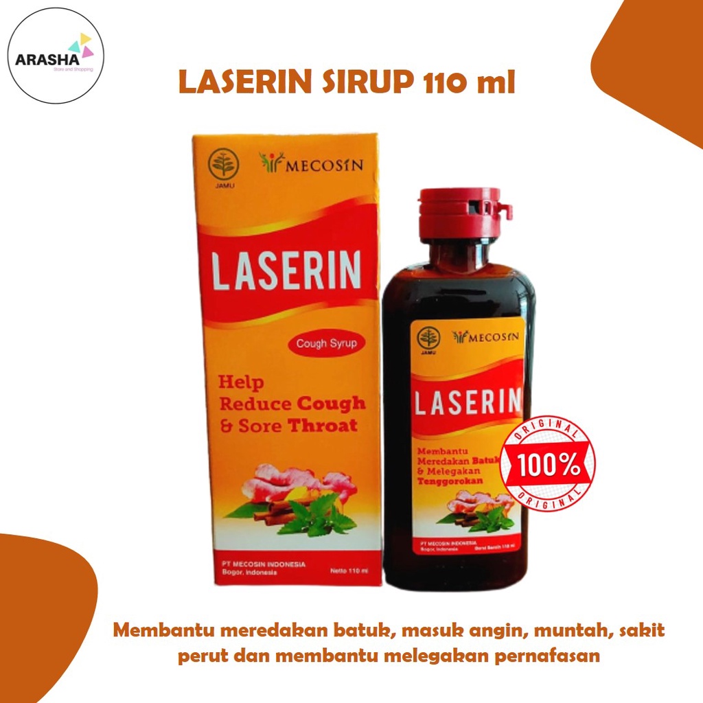 Jual Laserin Sirup 110 Ml Obat Batuk Radang Tenggorokan