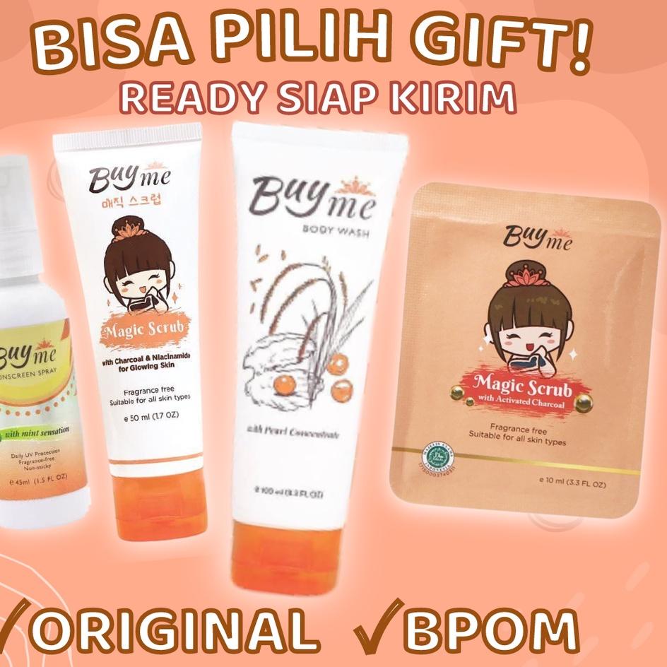 ゴ BUYME MAGIC SCRUB BODY WASH SUNSCREEN SPRAY MASKER LULUR HITAM BUY ME BY ME BYME BYMI BUYME CHARCO