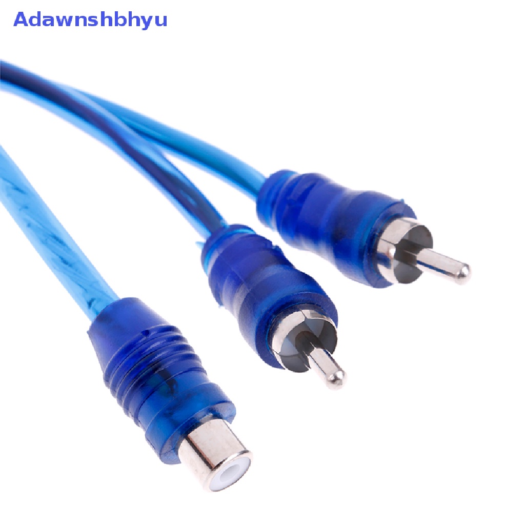 Adhyu 1Pc RCA female to male splitter stereo audio Y Adaptor Kabel Konektor Kawat ID