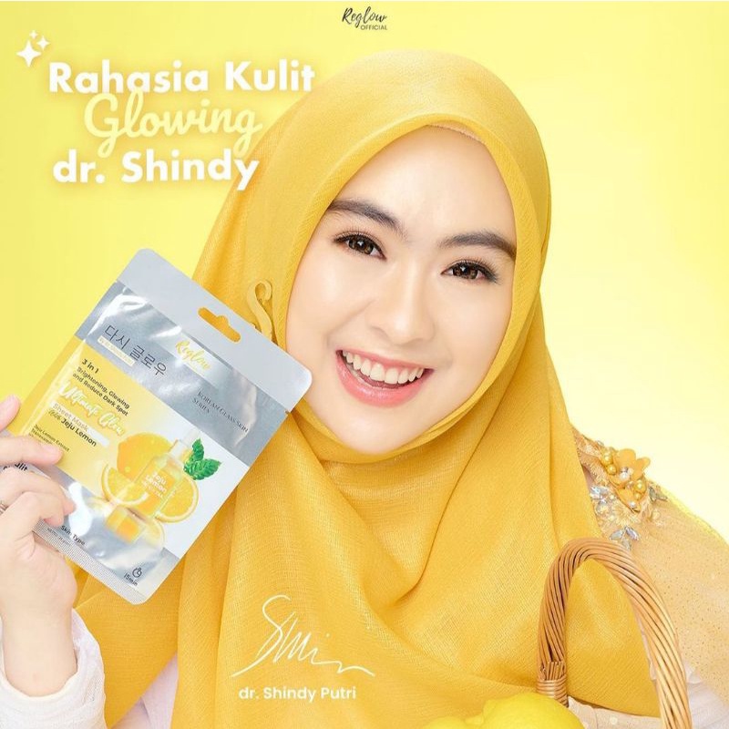 Reglow Series Paket Acne dan Pemula by dr.Shindy Putri Perawatan Kulit BPOM 3 Item (Facial Wash, Sheet Mask 3 pcs, Cream)