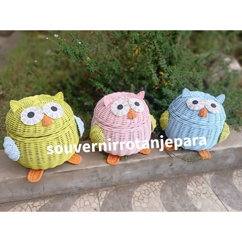 rotan owl/rotan karakter/hampers rotan/souvenir rotan/rotan/keranjang rotan
