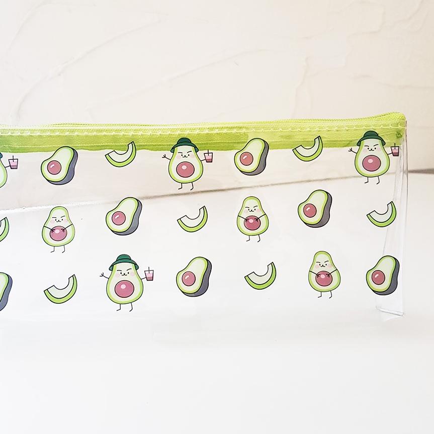 

B0D✩ Tempat Pensil Aesthetic Kotak Pensil Transparan Avocado 2 Lucu Tempat Pensil Anak Perempuan Laki-laki Kapasitas Besar Organizer Pouch Multifungsi Simple Minimalis Terkini