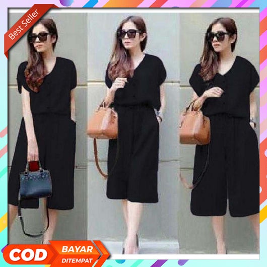 Jumpsuit Wanita Korean Style Pendek Jeans Terbaru 2022 Overall Remaja Viral Tik Tok Ibu Hamil Setela