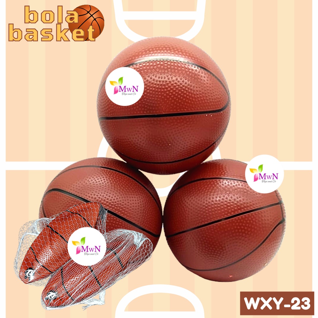 MWN Bola Basket Coklat 6inch WXY-23 / Mainan Basketball