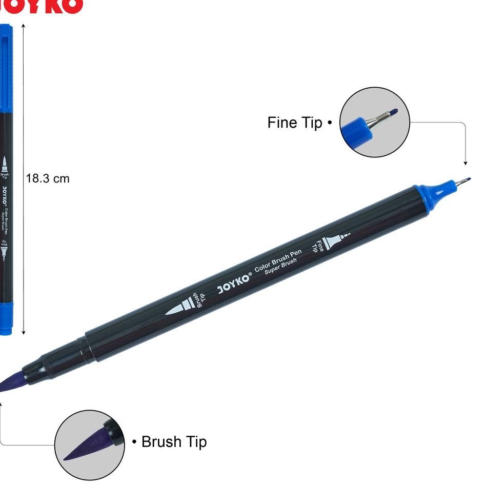 

[KODE PRODUK IAIWS4742] Color Brush Pen Pena Kuas Warna Joyko CLP-13