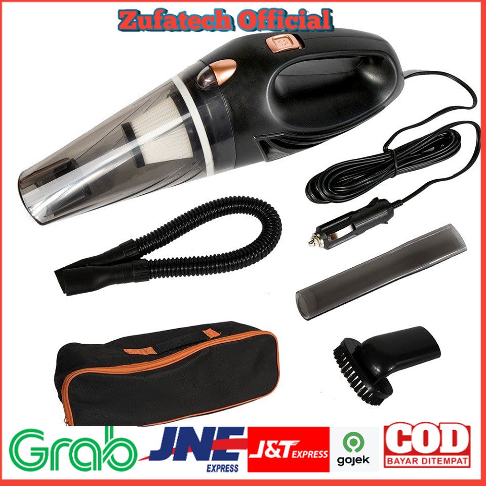 Autocatrbeaty Handheld Vacuum Cleaner Penyedot Debu Mobil 3500Pa 12V 90W -F0023 - Black