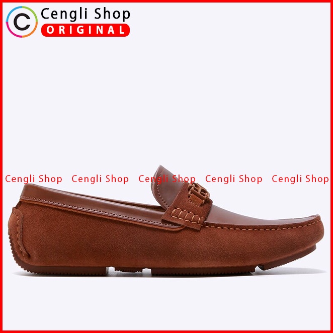 SEPATU LOAFER EVERBEST PRIA ORIGINAL PANSUS KULIT BRANDED COKLAT EM02