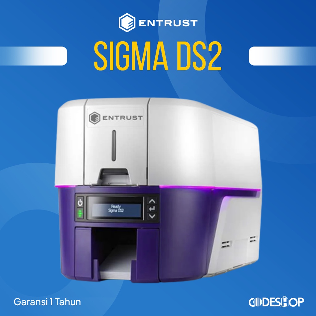 Entrust Sigma DS2 Printer ID Card Satu Sisi Cetak Kartu PVC