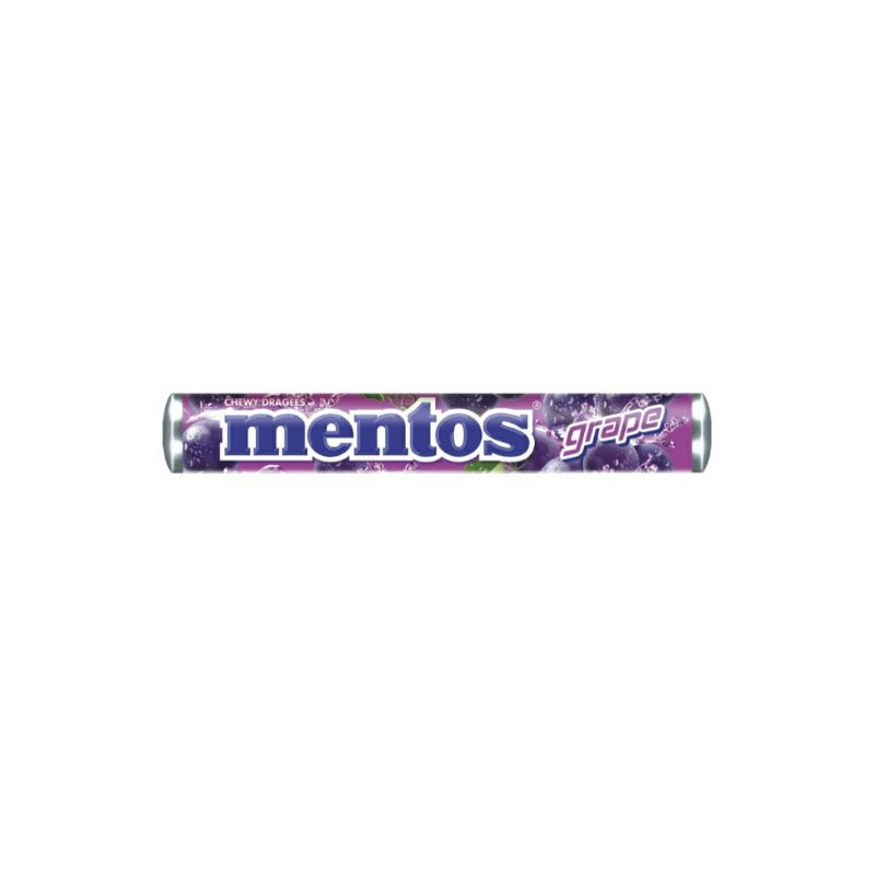 Mentos Candy Chewy Dragees Roll Anggur37G