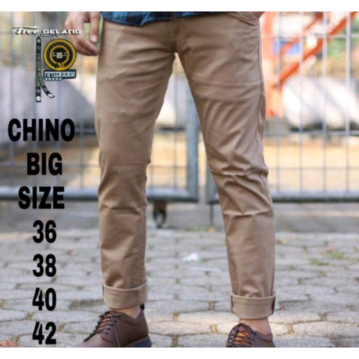 HUMAIRA_OLSHOP99 celana chino panjang pria / chino jumbo ukuran besar / chinos big size premium 36-42