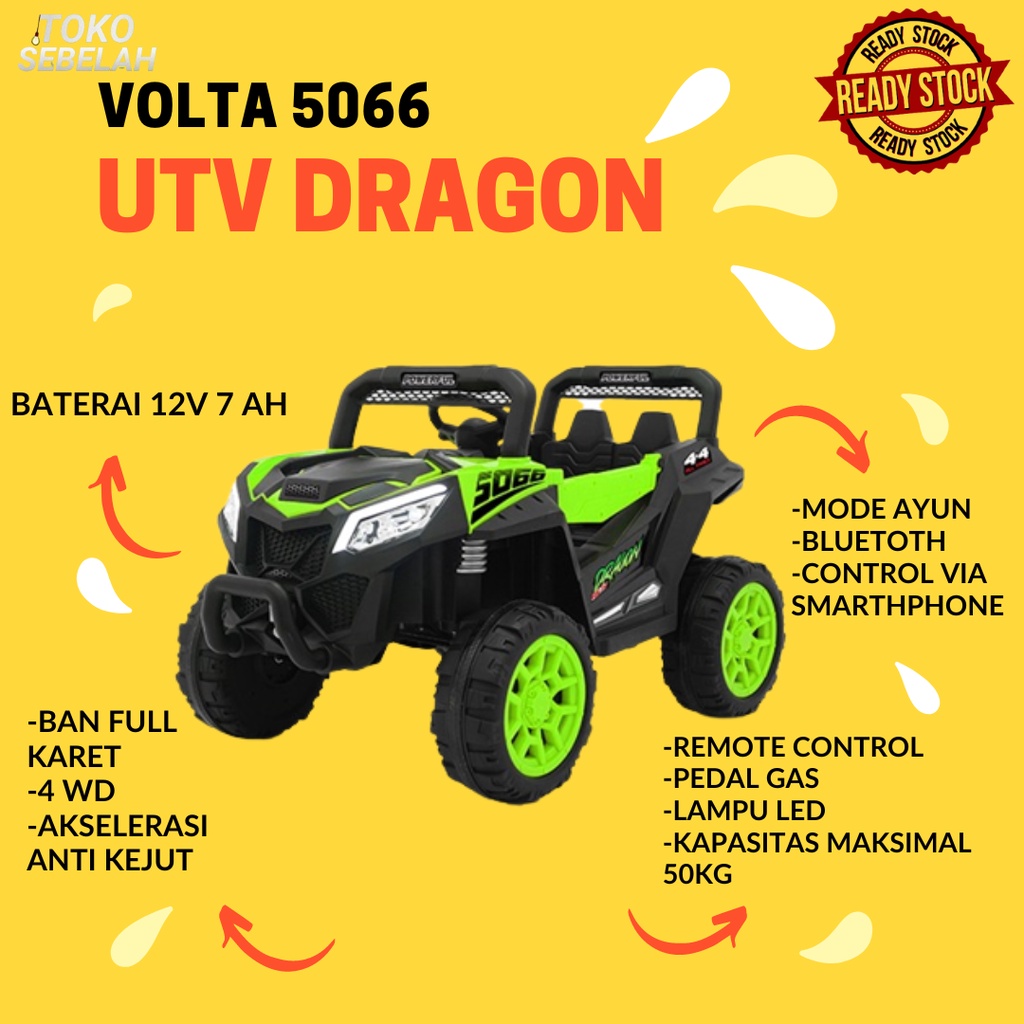 SHP Toys Mainan Mobil Aki Volta 5068 UTV Dragon Tiger - Hijau