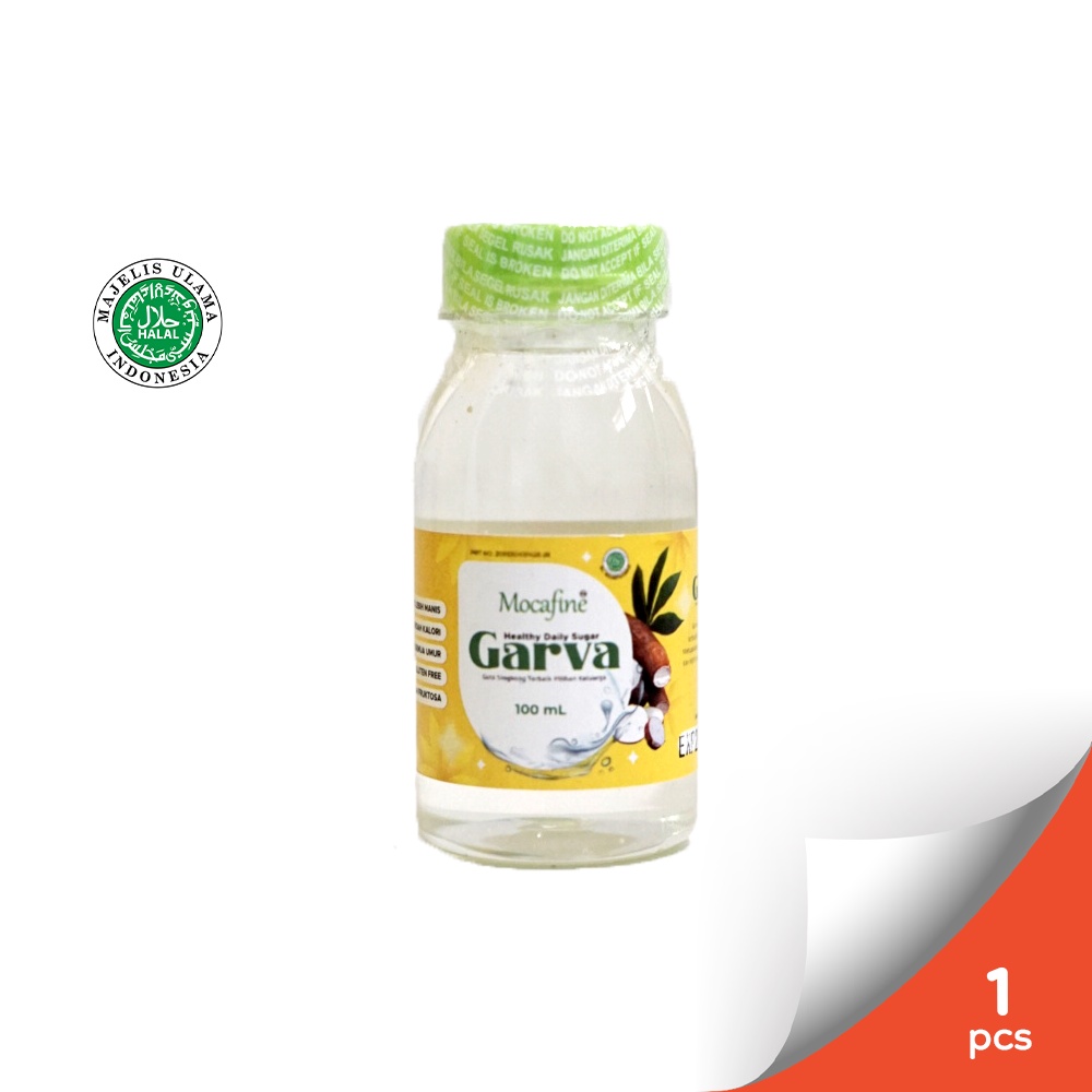 

MOCAFINE Gula Singkong Cair GARVA MINI by Rumah Mocaf - Rendah Kalori - Aman Diabetes - Halal - 100 mL