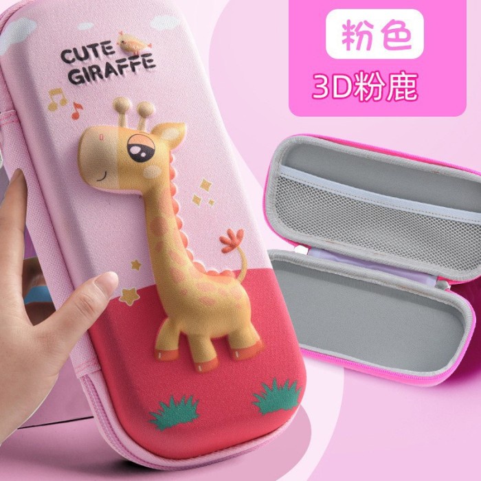 

Tempat Pensil Kotak Pensil Sekolah Anak 3D Motif Timbul Animal Lucu Import Tempat