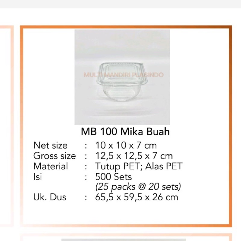 mika salad buah / mika strawberry / tempat salad buah / kotak salad buah strawberry isi 25 pcs