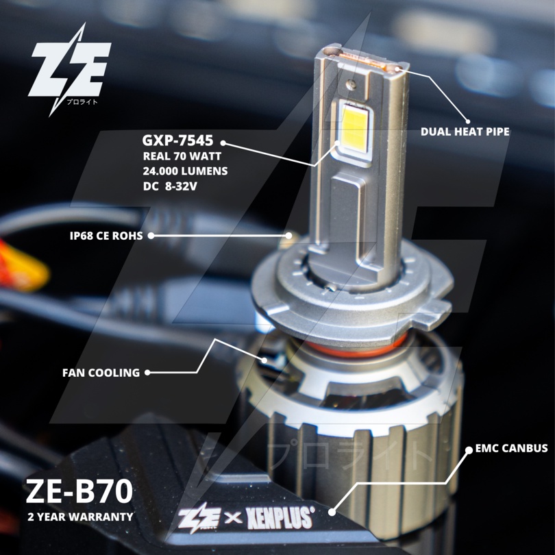 ZEUS x XENPLUS ZE-B70 Super Bright LED H4, H11, HB3, HIR2