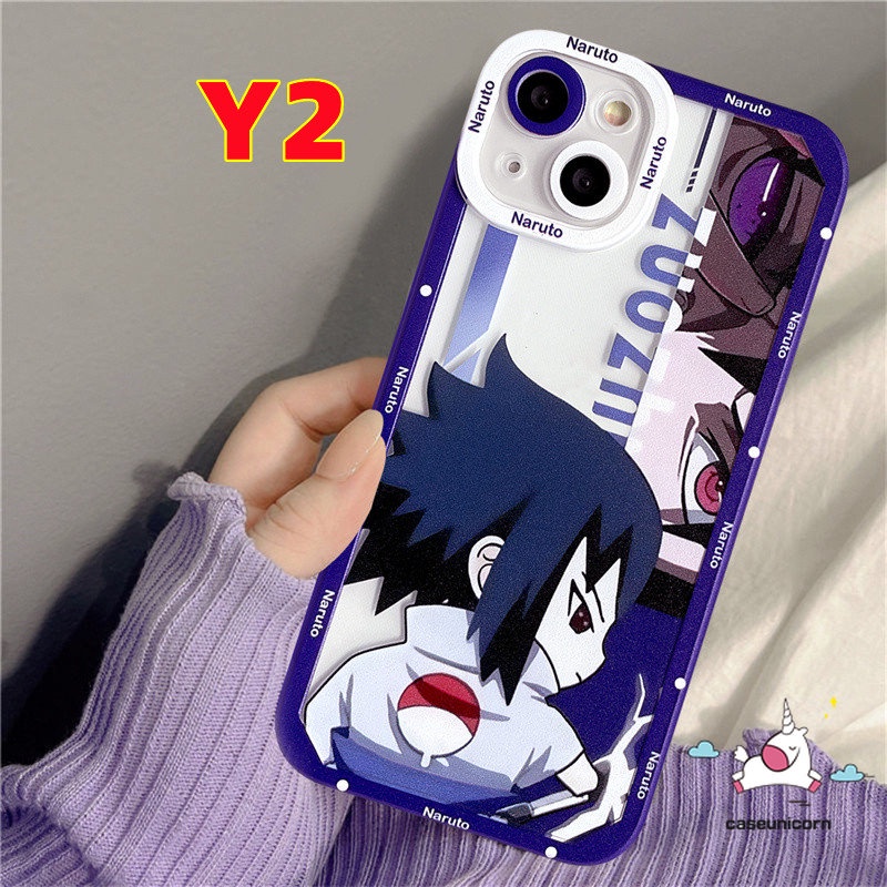 Kartun Animel Hokage Uzumaki Naruto Uchiha Sasuke Case Kompatibel Untuk iPhone 7Plus 8Plus 11 14 13 12 Pro Max XR X XS Max 6 6s 8 7 Plus SE 2020 Shockproof Angel Eyes Soft TPU Cover