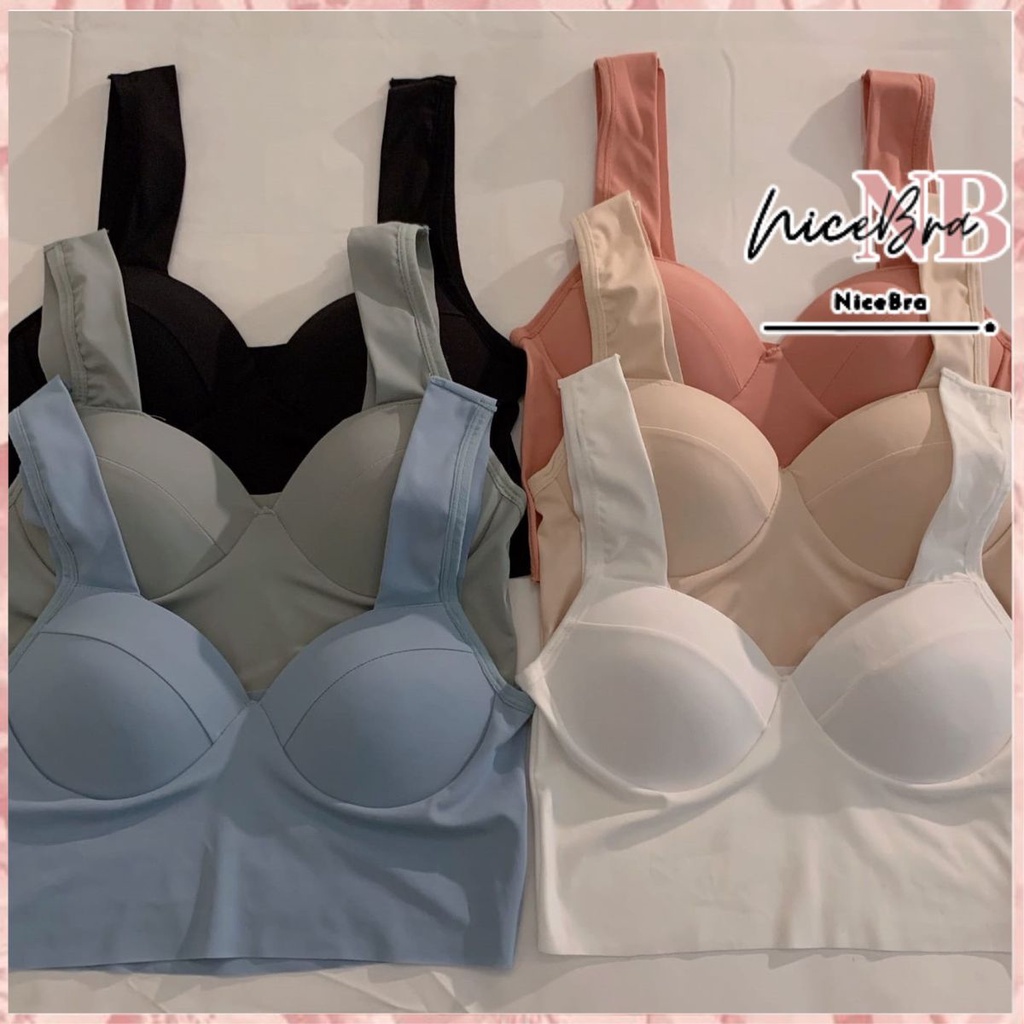 Nicebra Bra BH Wanita Tanpa Kawat Bralette Busa Import Sport 1129