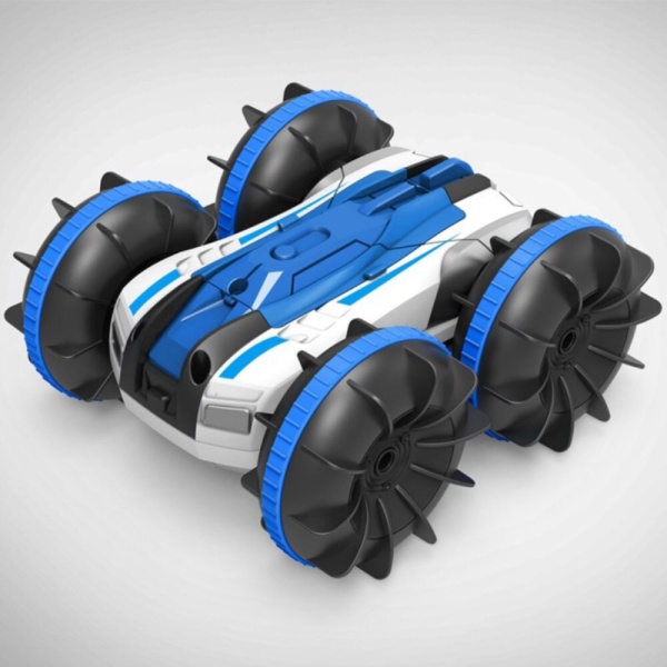 

Unik Mobil RC Remote Control Stunt Car Water Land Small Version - Blue Murah