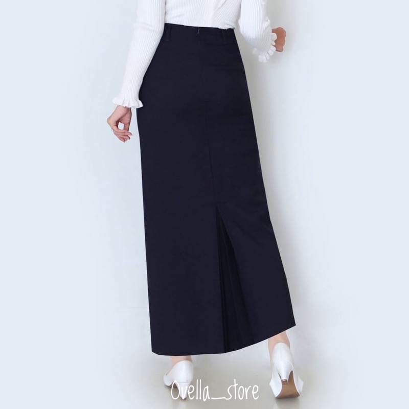 ROK SPAN KERJA WANITA/ROK SPAN RAMPEL JUMBO SIZE L3-L5