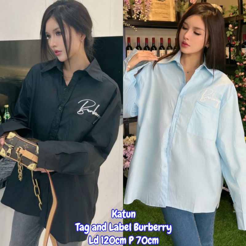 kemeja katun wanita import premium 100912