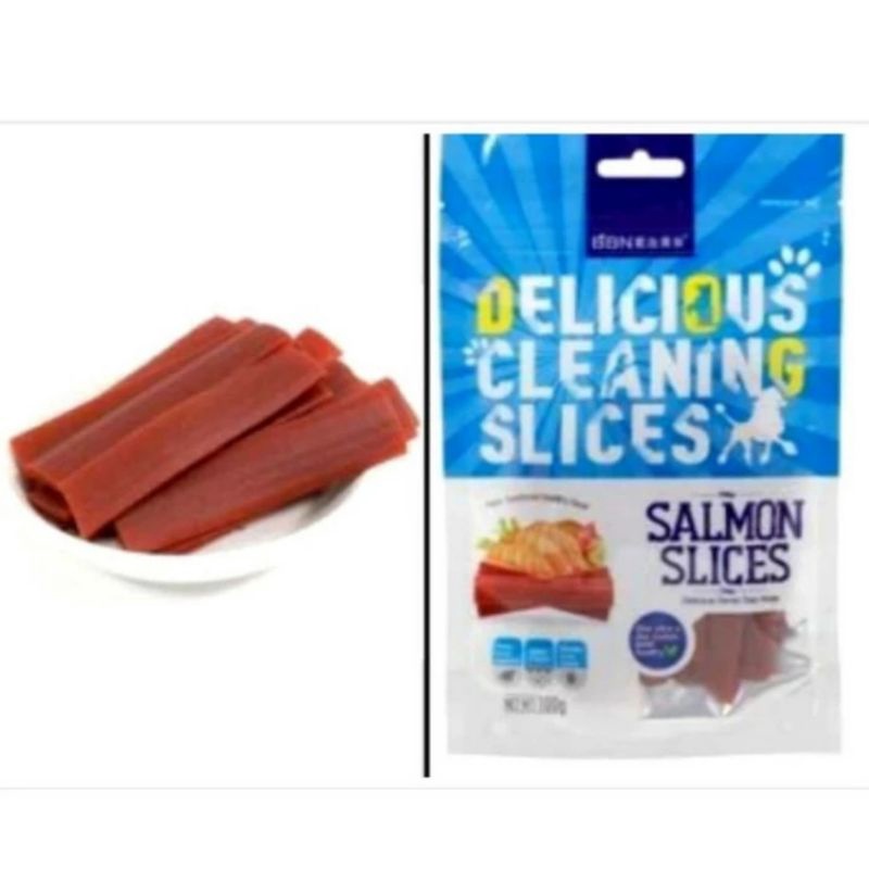 BBN Delicious Salmon Slices 105gr - Dog Dental Chewy Snack Cemilan Anjing
